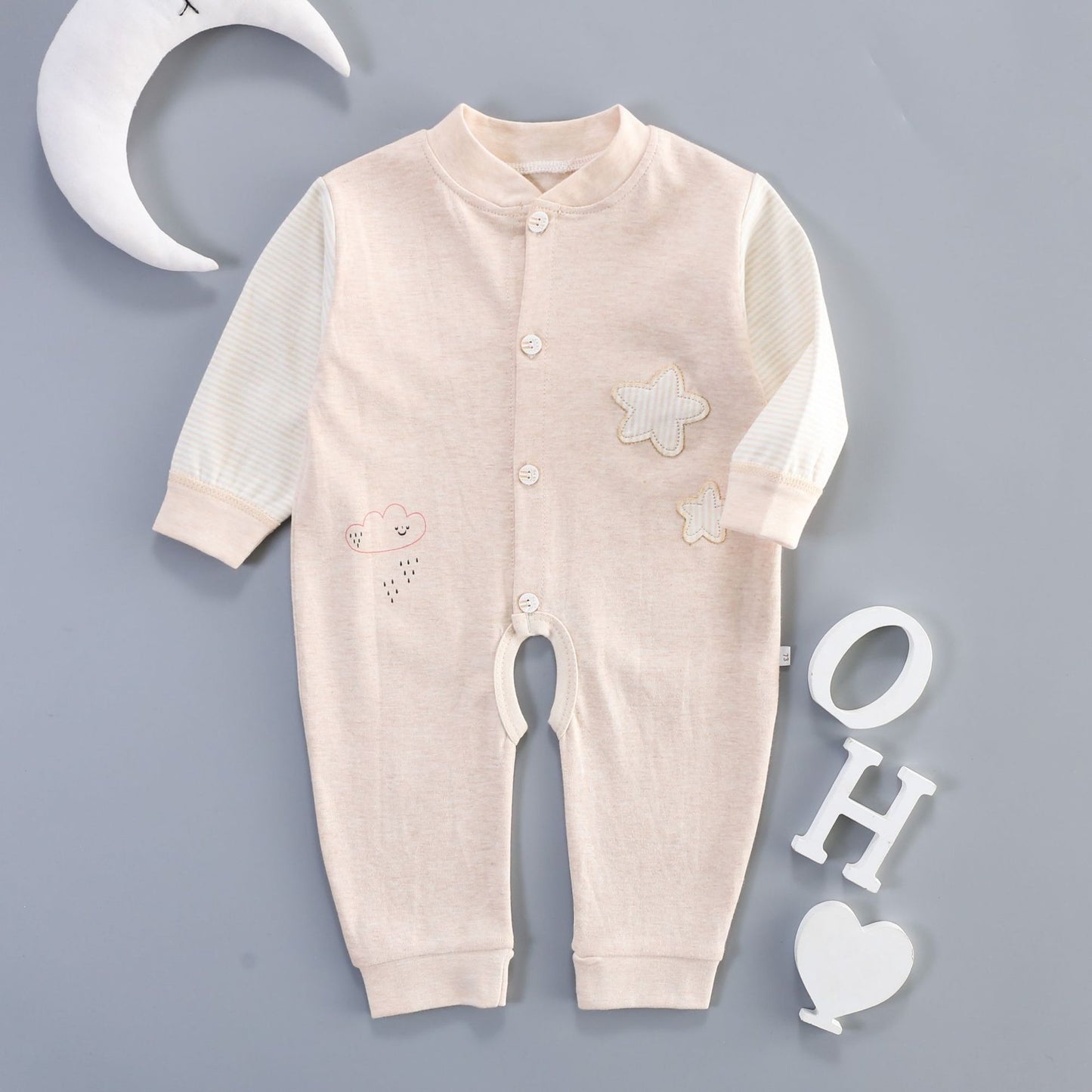 Baby Cotton Romper Long Sleeve Bodysuit Boy Girl Sleepers Pajamas