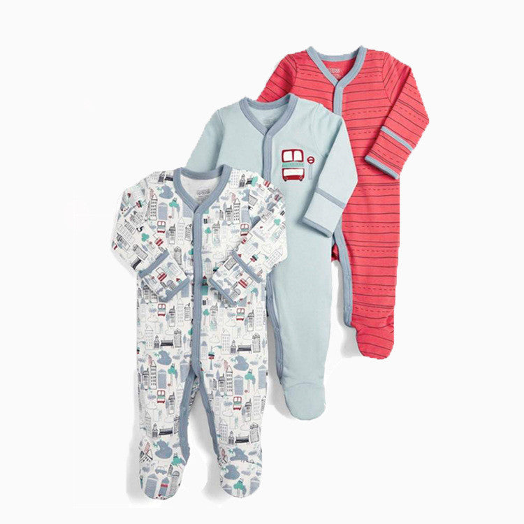 Baby Newborn Babysuit Three Piece Gift Box Cotton Babygrow Boy Girl Sleepers