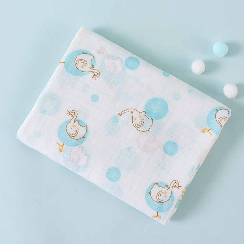 Cotton Double Layer Cartoon Baby Blanket