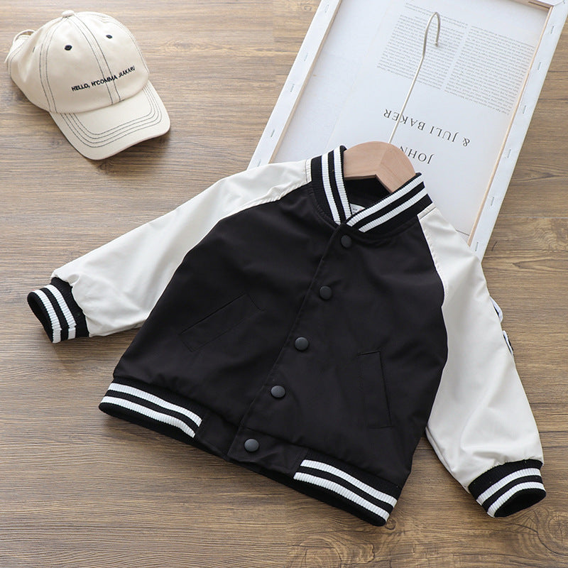 New Boys Handsome Baseball Uniform Coat Stand Collar Jacket Outerwear