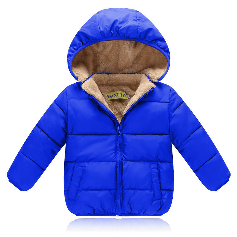 Toddler Cotton Fleece Thickened Hoodie Coat