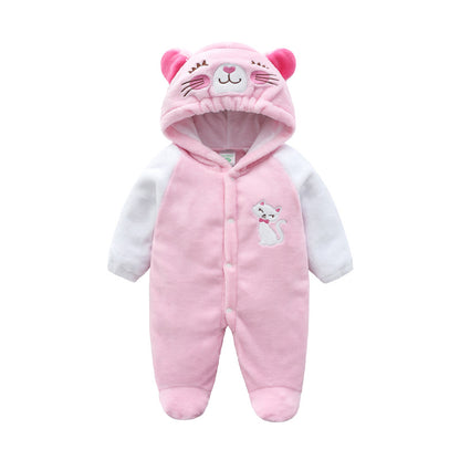 Baby Animal Hooded Jumpsuit Autumn Winter One-Piece Boy Girl Newborn Outerwear