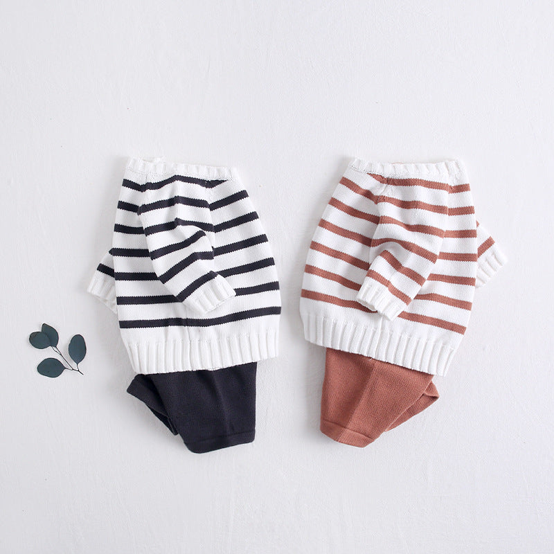 Two-piece baby knitted sweater shorts