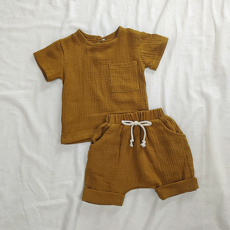 Pure Cotton Children's Two-piece Baby Set