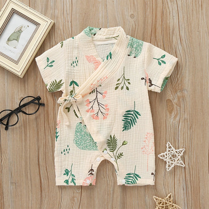 Men and women baby short sleeve kimono