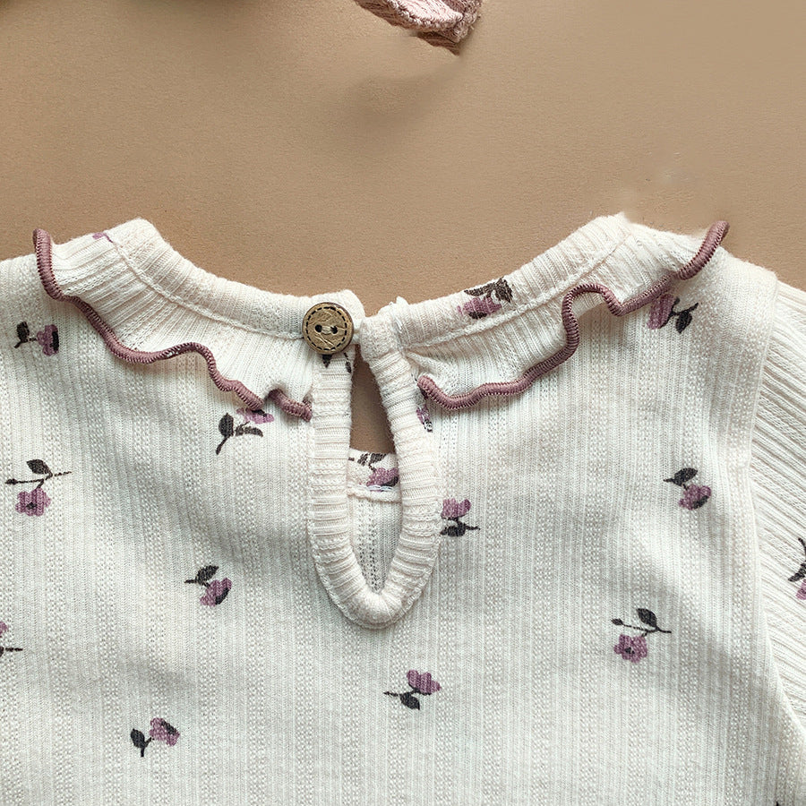 Children's Floral Two-piece Baby Soft Cotton