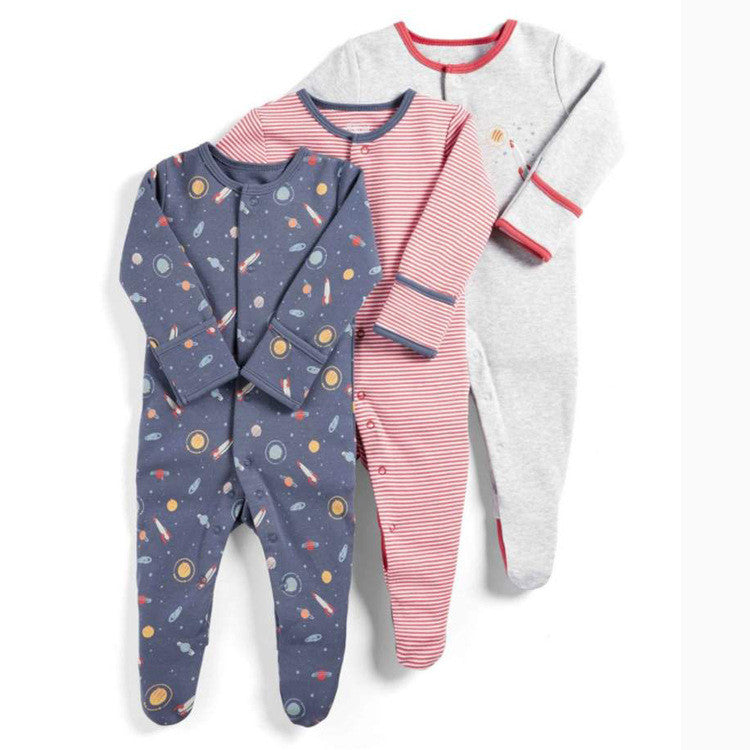 Baby Newborn Babysuit Three Piece Gift Box Cotton Babygrow Boy Girl Sleepers