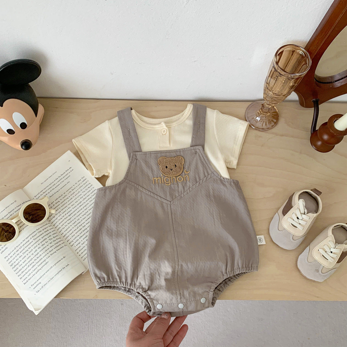 New Baby Bear Romper Overalls Suit