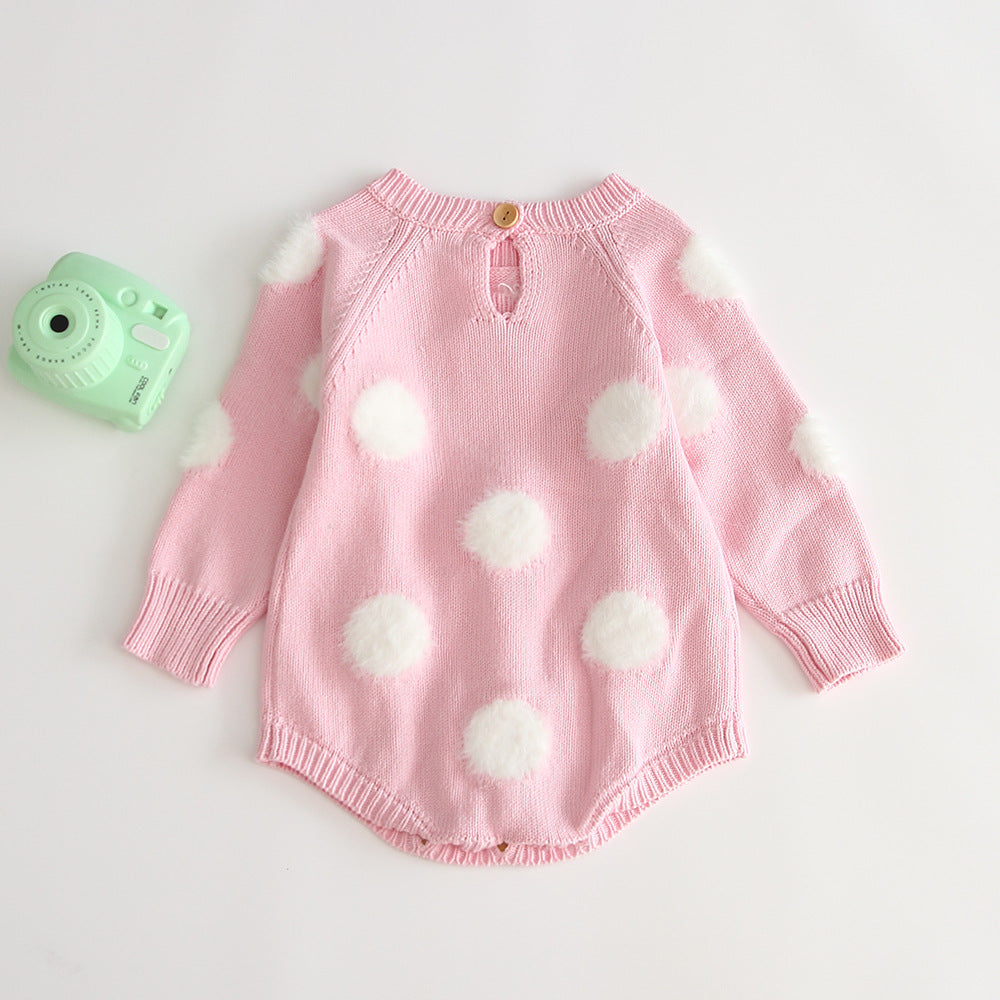 Baby flocking knitted sweater