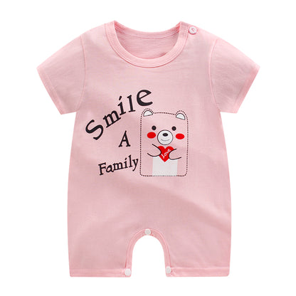 Baby Cotton Romper Short Sleeve Spring Summer Bodysuit Boy Girl Pajamas