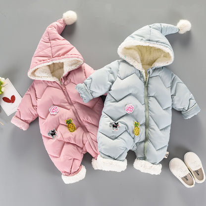 Baby Warm Jumpsuit Winter Girl Boy Newborn Jumper