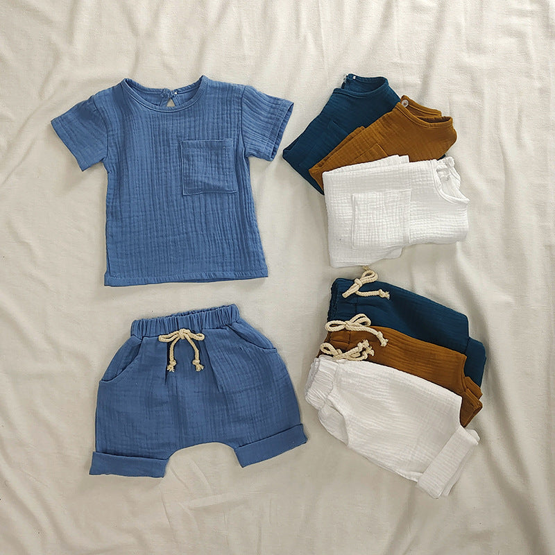 Pure Cotton Children's Two-piece Baby Set