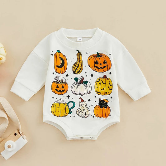 Baby Onesie Cute Halloween Pumpkin