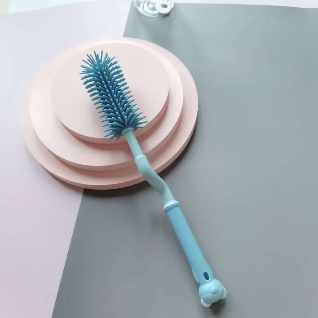 Multifunctional Baby Silicone Bottle Brush 360 Degree Rotation