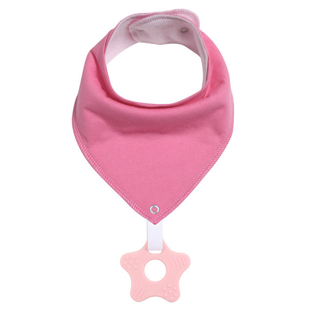 Cotton Baby Bandana Bib And Teething Toy