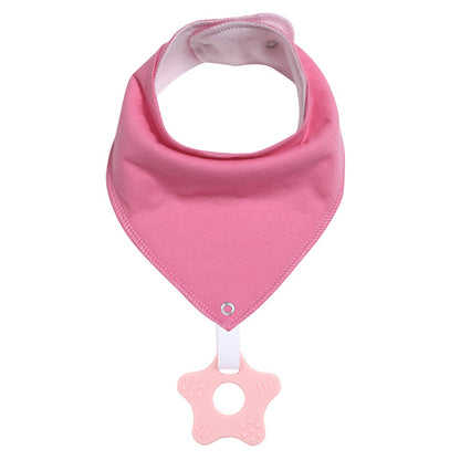 Cotton Baby Bandana Bib And Teething Toy