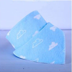 Baby Saliva Towel Cotton Cartoon Double Snap Button Triangle