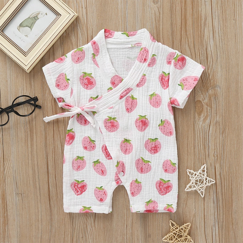 Men and women baby short sleeve kimono