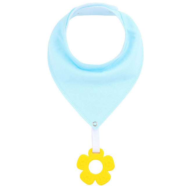 Cotton Baby Bandana Bib And Teething Toy