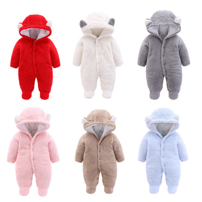 Winter Baby Jumpsuit Newborn Warm Thick Baby Romper