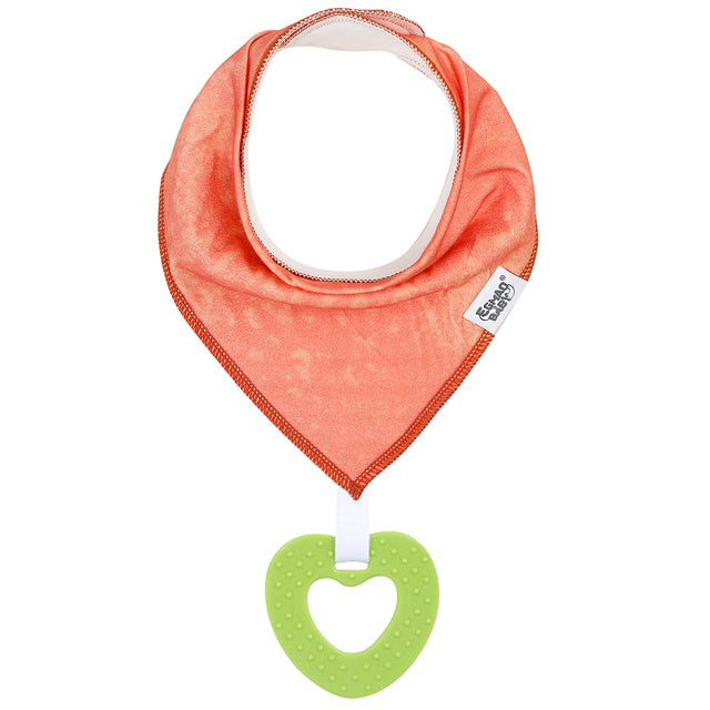 Cotton Baby Bandana Bib And Teething Toy