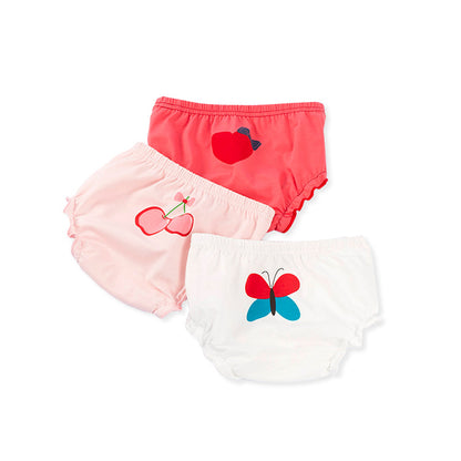 Cartoon Baby Bread Panties Cotton 3-pack