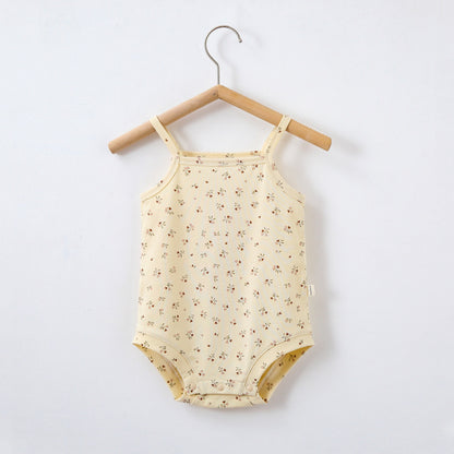 Summer Ins Style Baby Sling Cotton Printed Romper