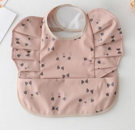 Baby Meal Pocket Angel Wing PU Waterproof Bib