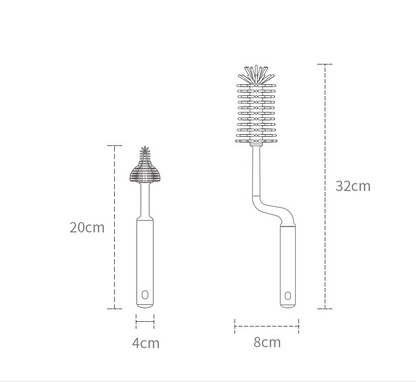 360 Degree Rotating Baby Silicone Bottle Brush