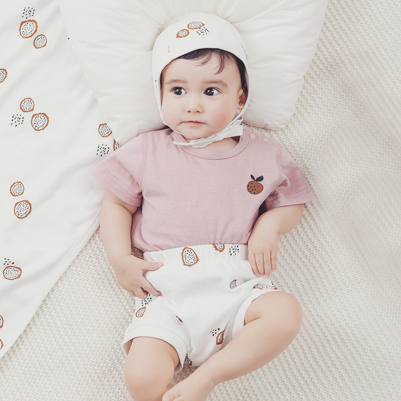 0-36M Baby Orange Pattern Casual Pants Baby Shorts