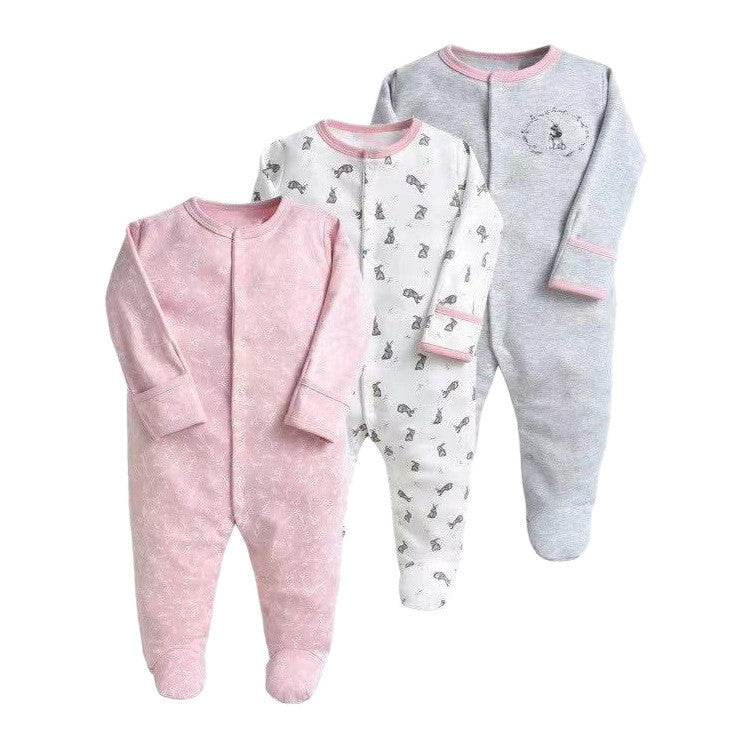 Baby Newborn Babysuit Three Piece Gift Box Cotton Babygrow Boy Girl Sleepers