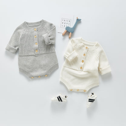 New Baby Knitted Sweater Nordic Style One-piece