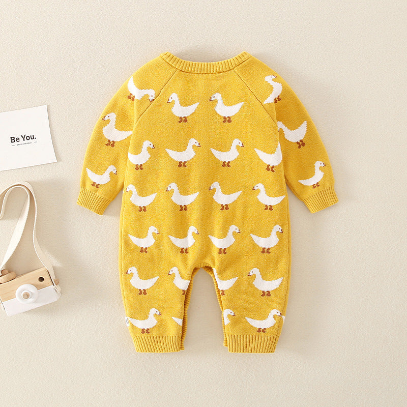 Double-layer Baby Romper Knitted Romper