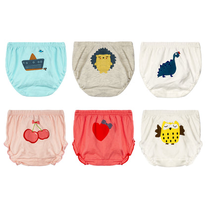 Cartoon Baby Bread Panties Cotton 3-pack