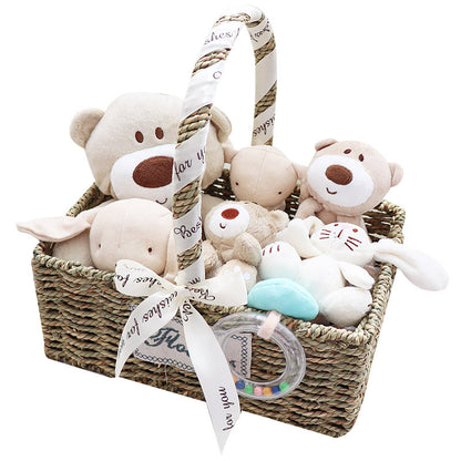 Newborn Baby Color Cotton Toy Set Gift Box