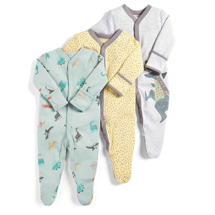 Baby Newborn Babysuit Three Piece Gift Box Cotton Babygrow Boy Girl Sleepers