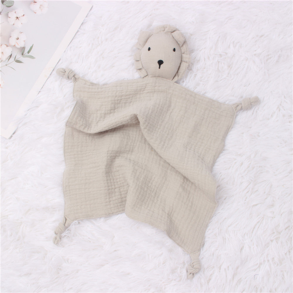 INS Wind Baby Cotton Gauze Comfort Towel Muslin Baby Sleeping Doll Lion Saliva Towel