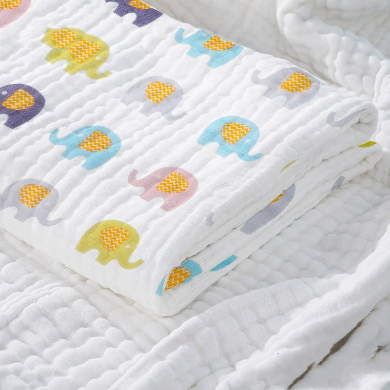 Baby Cotton Gauze Bath Towel Super Soft Absorbent Cloth Swaddling Blanket