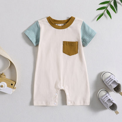 Summer Baby Jumpsuit Three-dimensional Color Matching