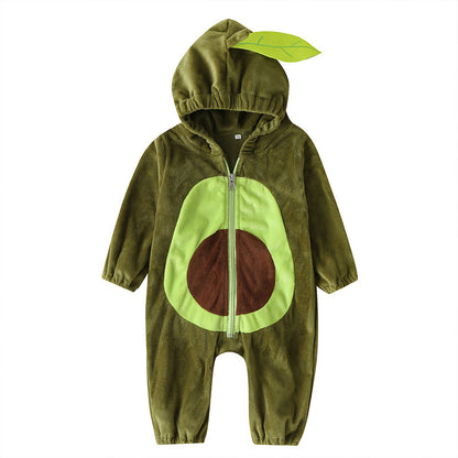 Baby Jumpsuit Flannel Long Sleeve Hood