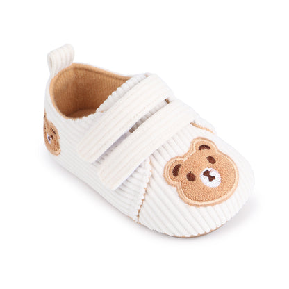 Corduroy Cartoon Bear Baby Baby Shoes