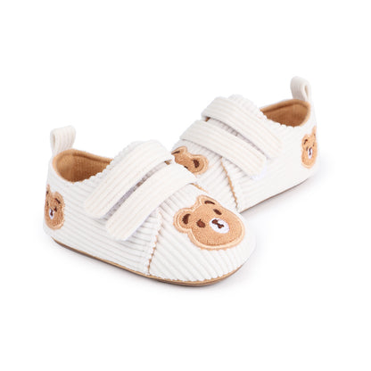 Corduroy Cartoon Bear Baby Baby Shoes