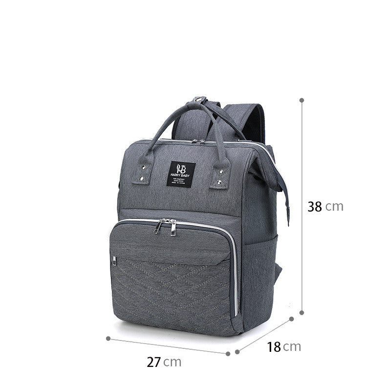 Large Capacity Multifunctional Usb Rechargeable Oxford Cloth Lightweight Baby Diaper Bag