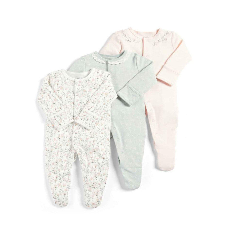 Baby Newborn Babysuit Three Piece Gift Box Cotton Babygrow Boy Girl Sleepers