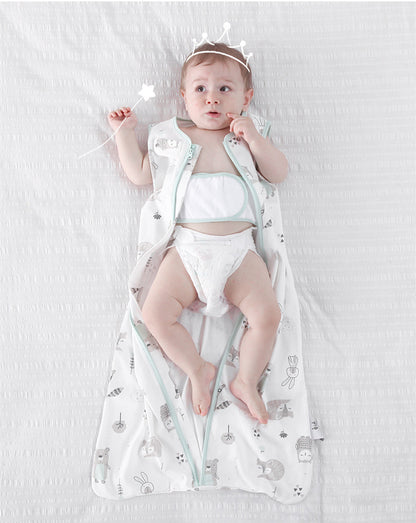 Newborn Baby Breathable Pajamas With Cotton Sleeping Bag Kick-proof Quilt