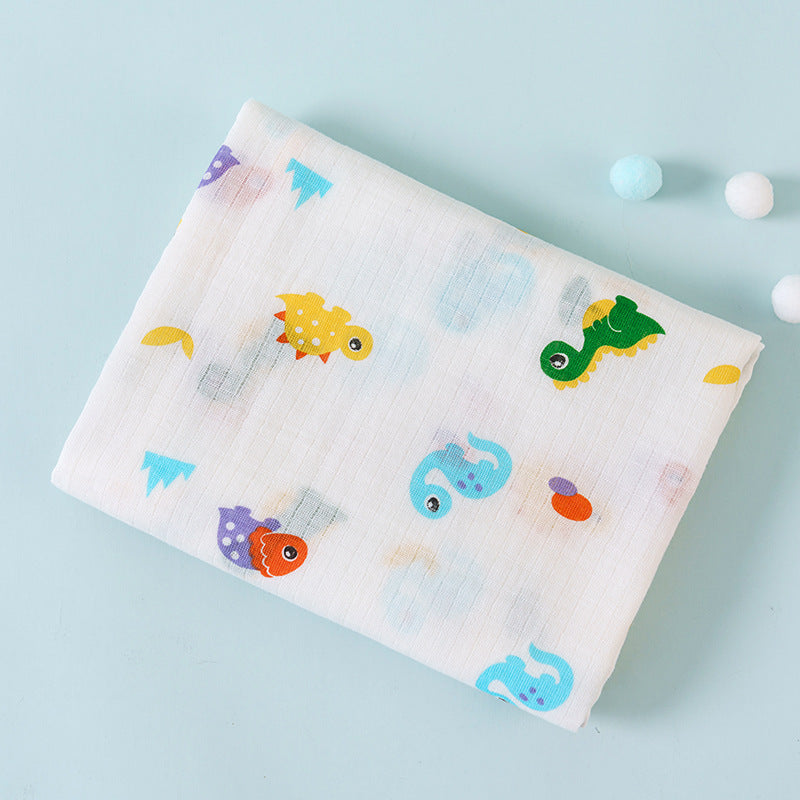 Cotton Double Layer Cartoon Baby Blanket