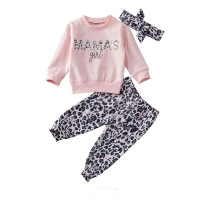 Baby Girl Pink Leopard Patterned Pants