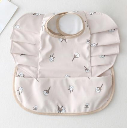 Baby Meal Pocket Angel Wing PU Waterproof Bib