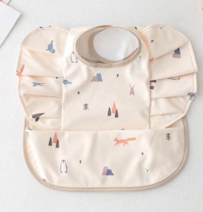 Baby Meal Pocket Angel Wing PU Waterproof Bib