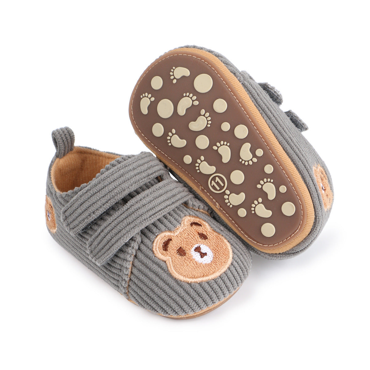 Corduroy Cartoon Bear Baby Baby Shoes